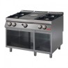 PLAQUE COUP DE FEU À GAZ GASTRO M 700 AVEC 4 FEUX VIFS SUR PLACARD OUVERT GM70/120TPPCG2 GN084
