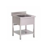 Plonge inox avec étagère basse Gastro M 1 bac 70 x 70 x 85 cm GN199 Gastro M