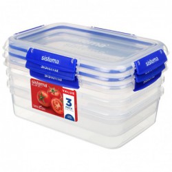 Boîtes alimentaires rectangulaires Sistema Klip It Plus 2