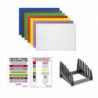 Set de 7 planches à découper basse densité Hygiplas épaisseur 10mm avec support et poster CH310 Hygiplas