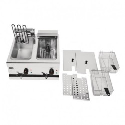 FRITEUSE ÉLECTRIQUE DOUBLE 9L 2x 3kW LINCAT SILVERLINK DF66 J537