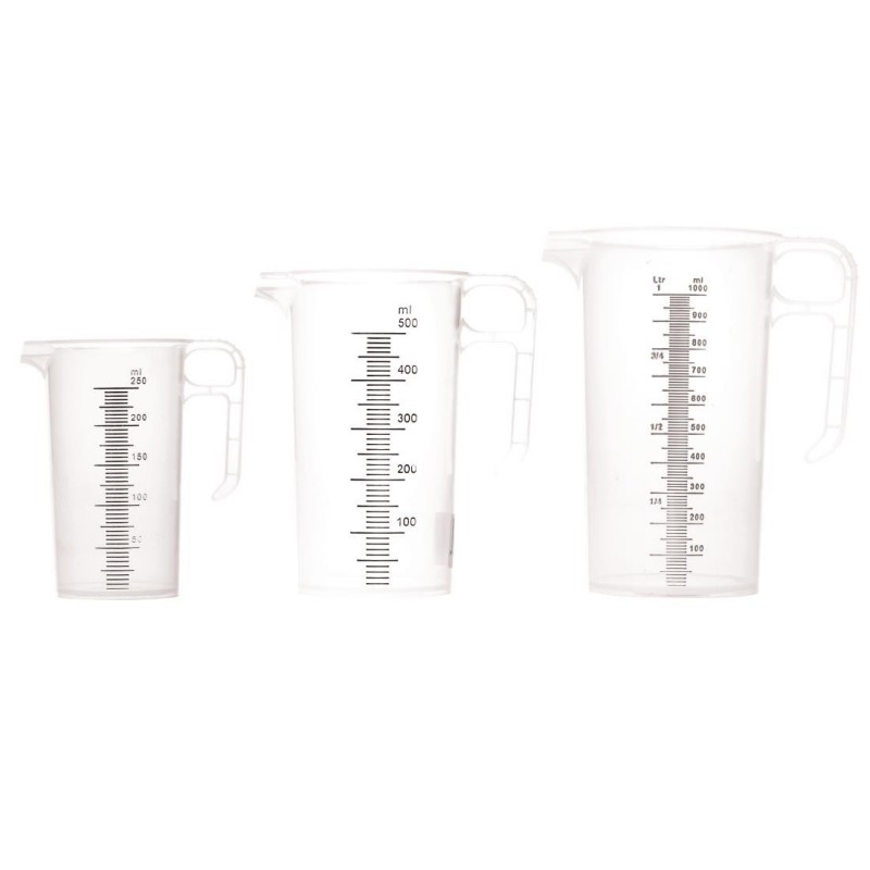 Ensemble de pichets gradués en polypropylène Pro-Measures 250 ml Ensemble de pichets gradués en polypropylène Pro-Measures 250 ml