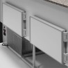 Comptoirs vitrine réfrigérés à vitre droite 90° avec réserve noir DIAMOND RO20/B5-R2
