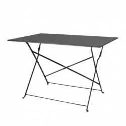 Table de terrasse pliable Bolero noire 1100 x 700mm CH968 Bolero