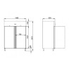 THL1410BT - Armoire réfrigérée négative - 2 portes - 1480 x 830 x 2010 mm