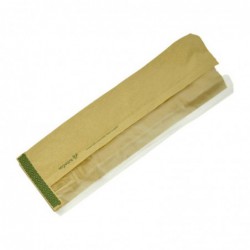 Sachets baguette kraft avec fenêtre latérale PLA Vegware (lot de 1000) CJ180 Vegware