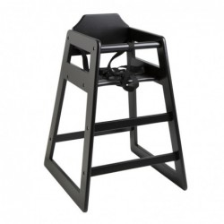 Chaise haute en bois Bolero noire CJ588 Bolero