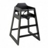 Chaise haute en bois Bolero noire CJ588 Bolero
