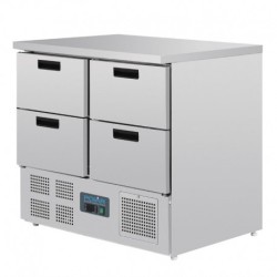 TABLE RÉFRIGÉRÉE COMPACTE 4 TIROIRS 240L POLAR SÉRIE G G603