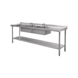 Evier en acier inoxydable Vogue - 2400 x 600mm U910 Vogue