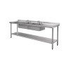 Evier en acier inoxydable Vogue - 2400 x 600mm U910 Vogue