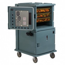 Chariot isotherme avec portes chauffantes Cambro Ultra Camcart UPCH1600 bleu ardoise CJ633 Cambro