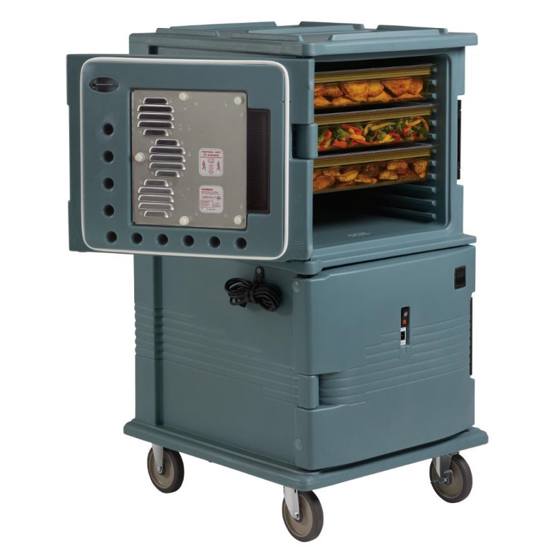 Chariot isotherme avec portes chauffantes Cambro Ultra Camcart UPCH1600 bleu ardoise CJ633 Cambro Chariot isotherme avec portes chauffantes Cambro Ultra Camcart UPCH1600 bleu ardoise CJ633 Cambro