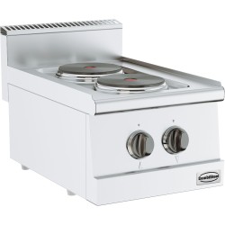 BASE 600 CUISINIÈRE AVEC PLAQUE ÉLECTRIQUE 2 PLAQUES 7178.0015 COMBISTEEL