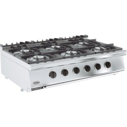 BASE 700 CUISINIERE A GAZ 6 BRULEURS 7178.0210 COMBISTEEL