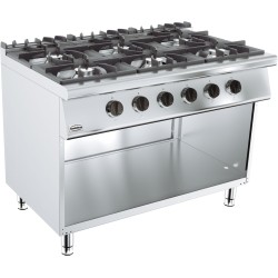BASE 700 CUISINIERE A GAZ 6 BRULEURS 7178.0410 COMBISTEEL