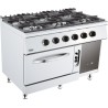 BASE 700 CUISINIERE A GAZ 6 BRULEURS AVEC FOUR À GAZ 7178.0420 COMBISTEEL