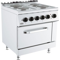 BASE 700 CUISINIERE ÉL. 4 PLAQUES AVEC FOUR ÉL. 7178.0435 COMBISTEEL