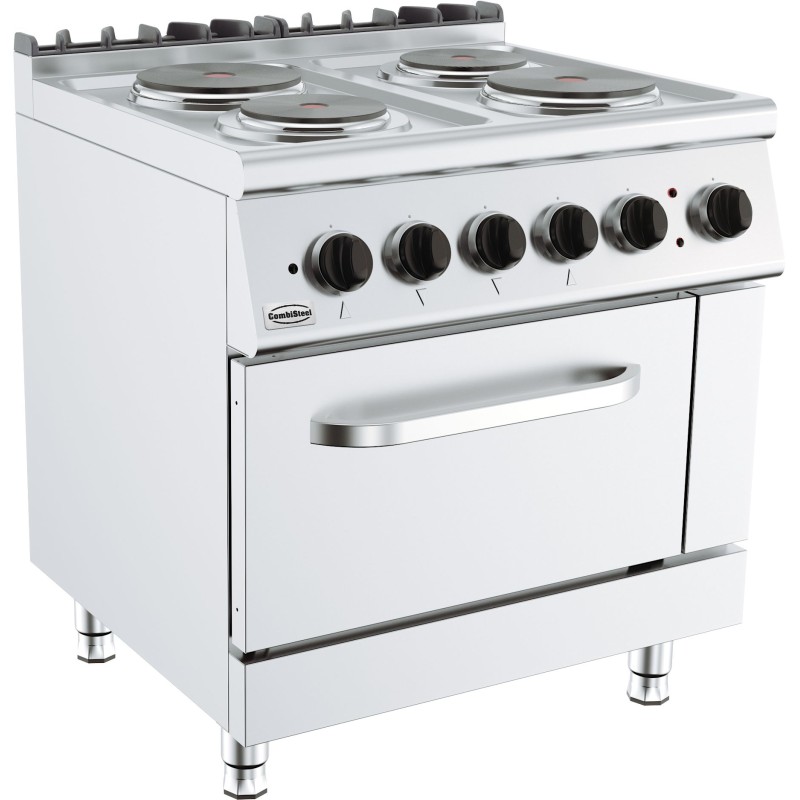 BASE 700 CUISINIERE ÉL. 4 PLAQUES AVEC FOUR ÉL. 7178.0435 COMBISTEEL BASE 700 CUISINIERE ÉL. 4 PLAQUES AVEC FOUR ÉL. 7178.0435 COMBISTEEL