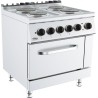 BASE 700 CUISINIERE ÉL. 4 PLAQUES AVEC FOUR ÉL. 7178.0435 COMBISTEEL
