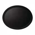 Plateau ovale fibre de verre antidérapant Camtread Cambro noir 600 x 730mm CJ655 Cambro