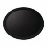 Plateau ovale fibre de verre antidérapant Camtread Cambro noir 600 x 730mm CJ655 Cambro