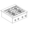 CUISINIÈRE À GAZ 4 BRULEURS 14KW 7266.0020 COMBISTEEL