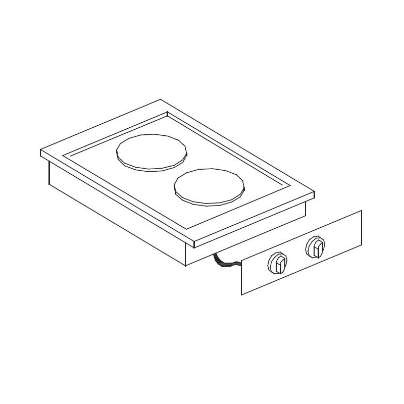 CUISINIÈRE ÉL. 2 PLAQUES 7266.0025 COMBISTEEL CUISINIÈRE ÉL. 2 PLAQUES 7266.0025 COMBISTEEL