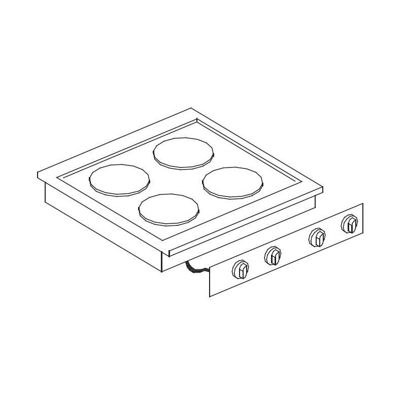 CUISINIÈRE ÉL. 4 PLAQUES 7266.0030 COMBISTEEL CUISINIÈRE ÉL. 4 PLAQUES 7266.0030 COMBISTEEL