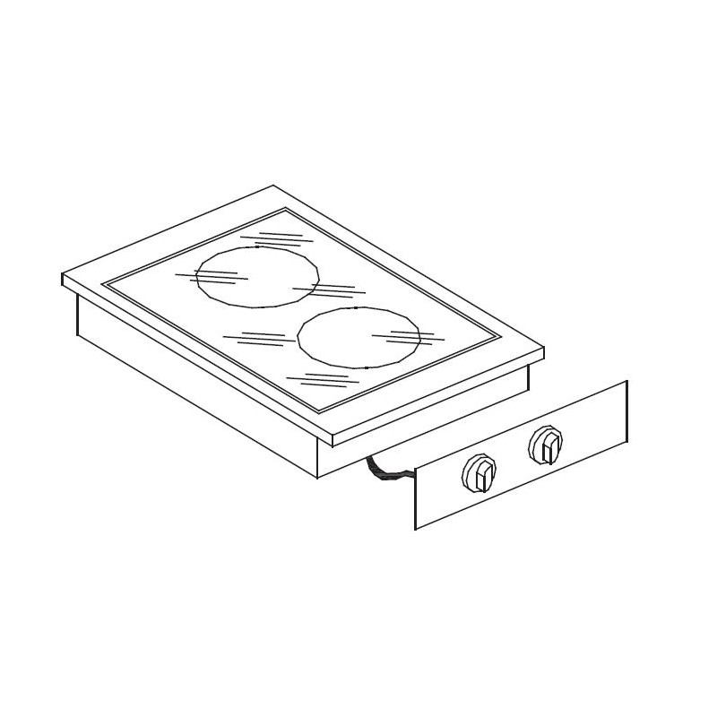 CUISINIÈRE EN CÉRAMIQUE 2 ZONES 7266.0035 COMBISTEEL CUISINIÈRE EN CÉRAMIQUE 2 ZONES 7266.0035 COMBISTEEL