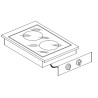 CUISINIÈRE EN CÉRAMIQUE 2 ZONES 7266.0035 COMBISTEEL