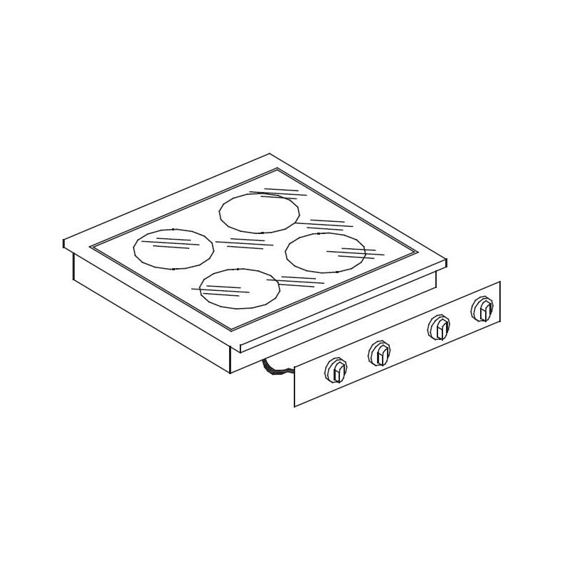 CUISINIÈRE EN CÉRAMIQUE 4 ZONES 7266.0040 COMBISTEEL CUISINIÈRE EN CÉRAMIQUE 4 ZONES 7266.0040 COMBISTEEL