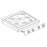 CUISINIÈRE EN CÉRAMIQUE 4 ZONES 7266.0040 COMBISTEEL