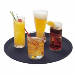 Plateau de service rond fibre de verre antidérapant Camtread Cambro noir 445 mm CJ659 Cambro