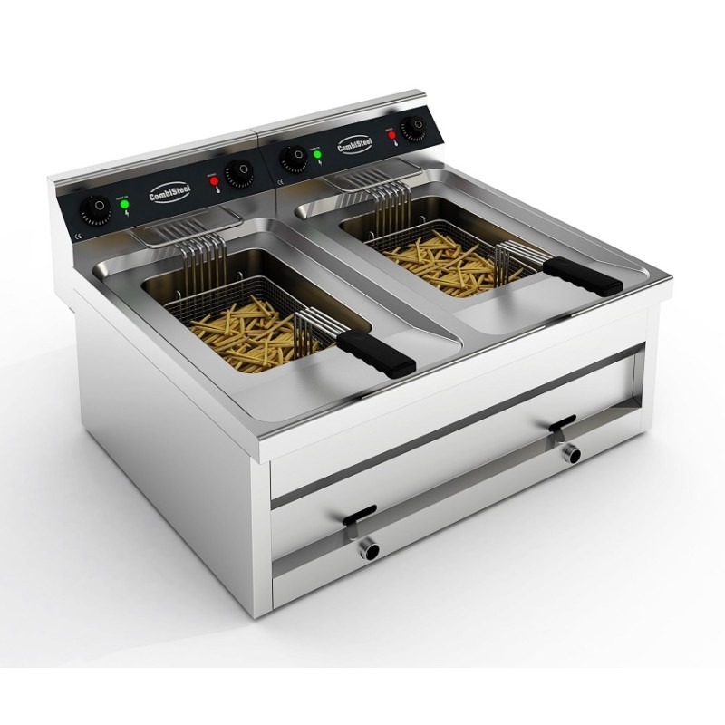 FRITEUSE POSABLE ÉLECTRIQUE 2X12L 2X6KW 7455.0940 COMBISTEEL FRITEUSE POSABLE ÉLECTRIQUE 2X12L 2X6KW 7455.0940 COMBISTEEL