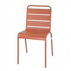 Chaises à lattes en acier Bolero terracotta (lot de 4) CK063 Bolero