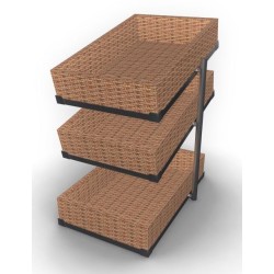 CORBEILLE À PAIN ÉTAGÈRE 3 HAUT MODÈLE ETRIER  INCL. PANIERS 7013.2305 COMBISTEEL
