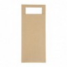 Pochettes à couverts kraft avec serviette blanche Europochette (lot de 500) CK235 Europochette
