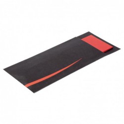 Pochettes à couverts noires avec serviette rouge Europochette (Lot de 100) CK239 Europochette