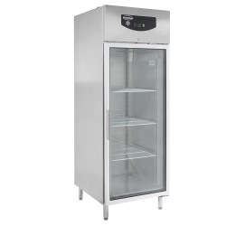 RÉFRIGÉRATEUR EN ACIER INOX 1 PORTE EN VERRE 7450.0152 COMBISTEEL