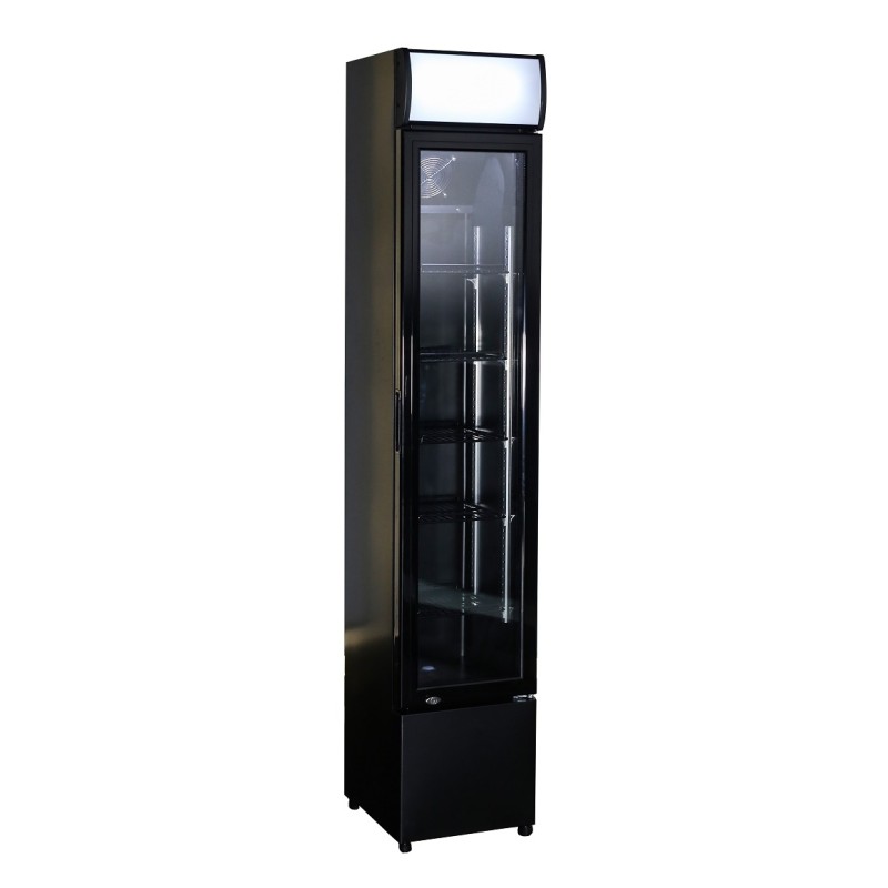 RÉFRIGÉRATEUR PORTE EN VERRE ÉTROIT NOIR 7455.1384 COMBISTEEL RÉFRIGÉRATEUR PORTE EN VERRE ÉTROIT NOIR 7455.1384 COMBISTEEL