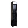 RÉFRIGÉRATEUR PORTE EN VERRE ÉTROIT NOIR 7455.1384 COMBISTEEL