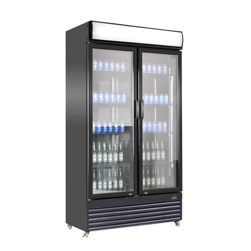 RÉFRIGÉRATEUR 2 PORTES EN VERRE BEZ-780 GD NOIR 7455.1394 COMBISTEEL RÉFRIGÉRATEUR 2 PORTES EN VERRE BEZ-780 GD NOIR 7455.1394 COMBISTEEL