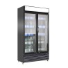 RÉFRIGÉRATEUR 2 PORTES EN VERRE BEZ-780 GD NOIR 7455.1394 COMBISTEEL