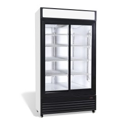 RÉFRIGÉRATEUR AVEC PORTES COULISSANTES EN VERRES BEZ-750 SL 7455.1395 COMBISTEEL