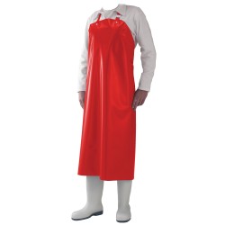 TABLIER ROUGE DE LABORATOIRE POLYURETHANE AVEC 0TD.S30.12 L2G