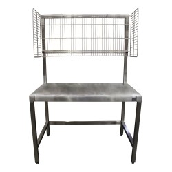 TABLE DE MISE SOUS BARQUETTES, DESSUS INOX 304 130604 L2G