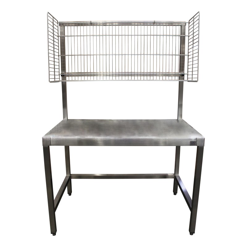 TABLE DE MISE SOUS BARQUETTES, DESSUS INOX 304 130604 L2G TABLE DE MISE SOUS BARQUETTES, DESSUS INOX 304 130604 L2G