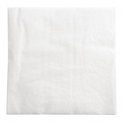 Serviettes cocktail blanches Fasana 250mm (Lot de 1500) CK881 Fasana