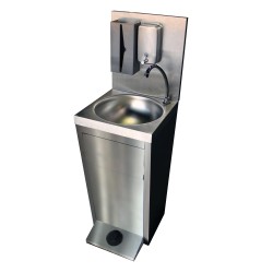 LAVE-MAINS AUTONOME INOX, COMMANDE AU PIED 16286 L2G